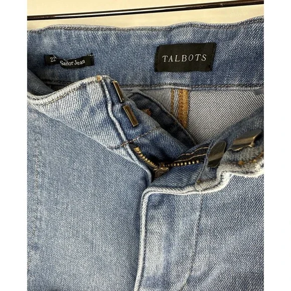 Talbots Sailor Jeans Light Mystic Wash Crop Denim Trouser Women's Plus Size 22W - Picture 8 of 8